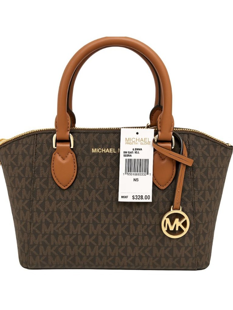 Michael Kors Brown Medium Satchel Gold Hardware & Dual Handles